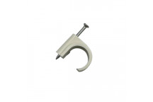 CABLE CLIP RND 20MM WHT/100