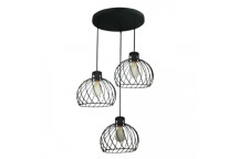 PN47 3LIGHT INDOOR PENDANT 3XE27 BLACK SYIPN47B (SYNERJI)