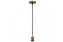 PEN542 ANTIQUE HOLDER E27  PENDANT + CORD