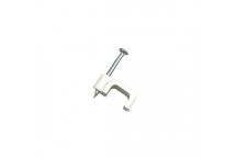 CABLE CLIP FLAT 8.5MM WHT  /100