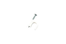 CABLE CLIP RND 9MM WHT/100