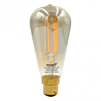 FILAMENT LED 4W BC ST19 LONG AMBER SYNERJI