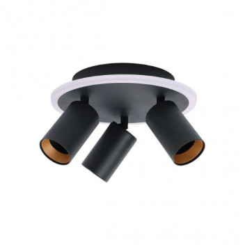 SYPRSGU3B PARMA LED ROUND 3LIGHT GU10 SPOT BLACK (SYNERJI)