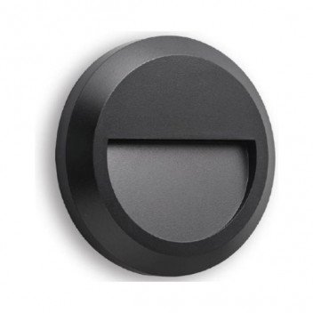 OPL007 LED 2W ROUND DOWN FACE PATH LIGHT BLACK (SYNERJI)
