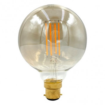 FILAMENT LED 4W BC G95 ROUND AMBER SYNERJI