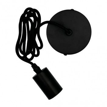 PENDANT LAMPHOLDER E27 MATT BLACK PLH006BK (SYNERJI)