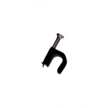 CABLE CLIP RND BLK 8MM/100