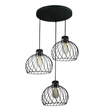 PN47 3LIGHT INDOOR PENDANT 3XE27 BLACK SYIPN47B (SYNERJI)