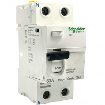 C60 63A 2 POLE E/LEAKAGE   SCHNEIDER A9R41263 6KA