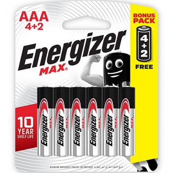 ENERGIZER LR03 AAA/4+2 FREE BKUCE92BP4T/2