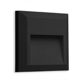 OPL005 LED 2W SQUARE DOWN FACE PATH LIGHT BLACK (SYNERJI)