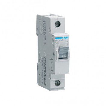 HAGER 63A S/P 6KA MCB DIN  MA163Z