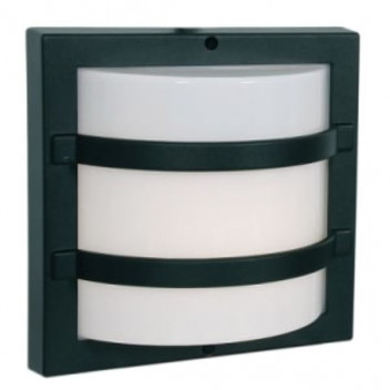 BH062 GRID DIE CAST / POLY E27 BULKHEAD BLACK