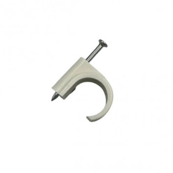 CABLE CLIP RND 20MM WHT /25