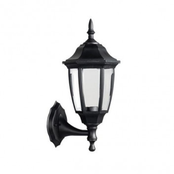 OWL011BKES OUTDOOR 6PANEL UP FACE E27 LANTERN BLACK (SYNERJI)