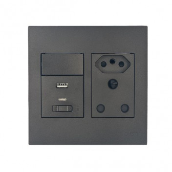 MATRIX 4X4 BLK COMBO 1X16A 1XEURO 1USB C+A            GL2MXBMP401101