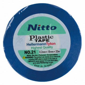 TAPE NITTO 0.2MMX18MMX20M  BLUE NO21