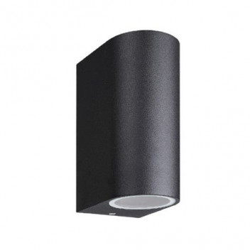 OWL004 2XGU10 OUTDOOR WALL LIGHT BLACK (SYNERJI)