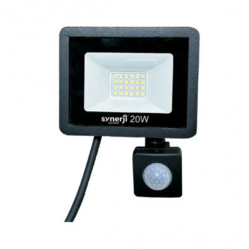 FLOODLIGHT LED 20W PIR DOB 6000K (SYNERJI)