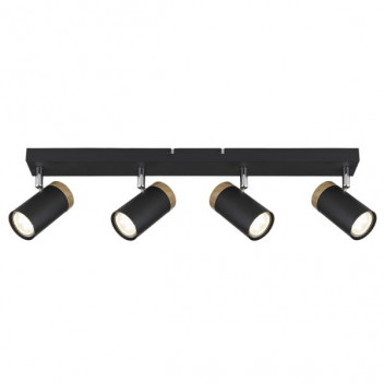S412/4 4LIGHT SPOT 4XGU10 BLACK / WOOD FINISH